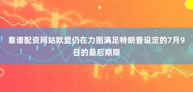 靠谱配资网站欧盟仍在力图满足特朗普设定的7月9日的最后期限